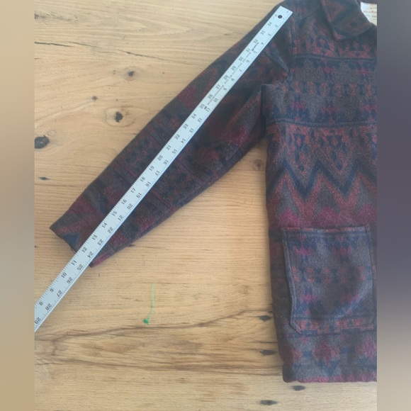 Weatherproof Vintage Aztec Sherpa Lined Jacket Coat Button Down Brown Women’s M - Picture 8 of 10